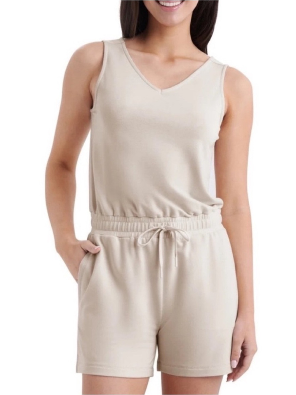 NWT Lole Beach Romper Bone / Beige XL .